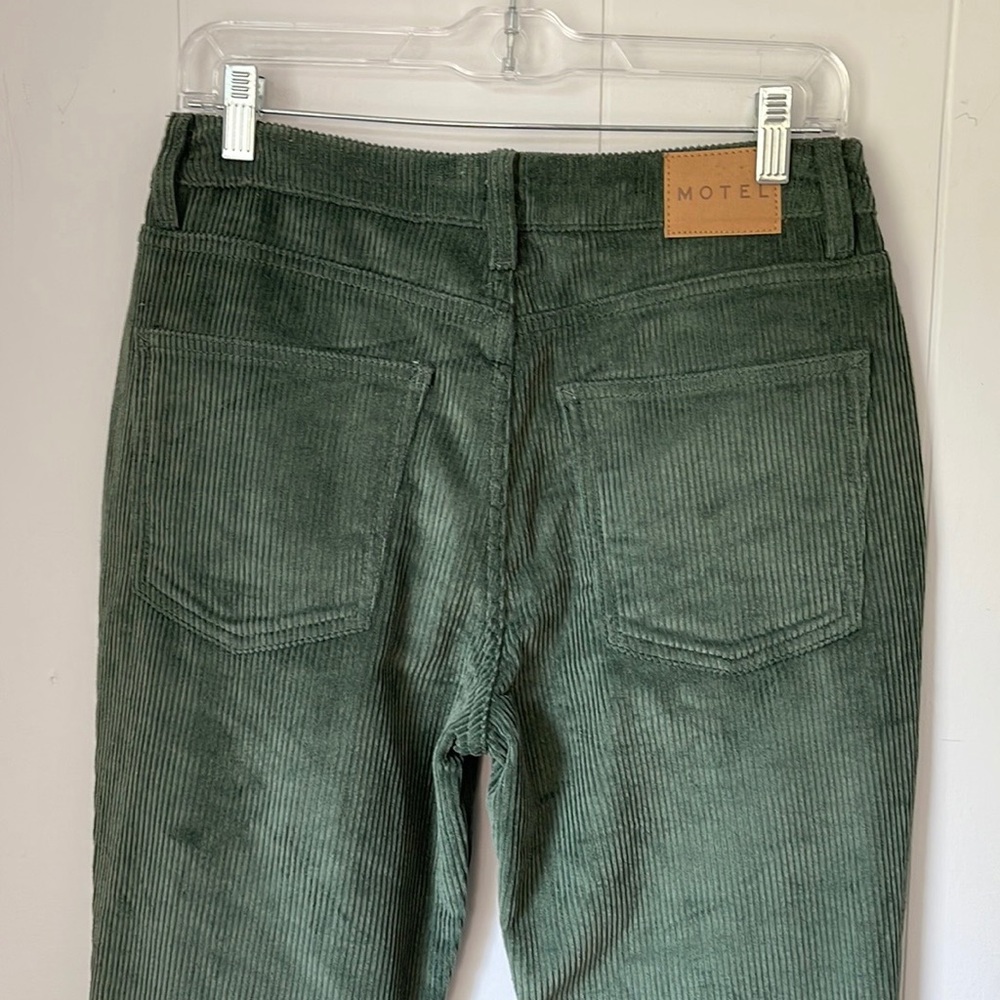 Motel Rocks Corduroy Bootleg Green Pants Size 30 - Picture 5 of 8